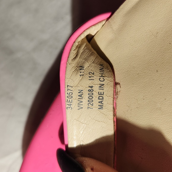 Calvin Klein Vivian Hot Pink Ankle Strap Sandal Heels Size 11 - Picture 9 of 13